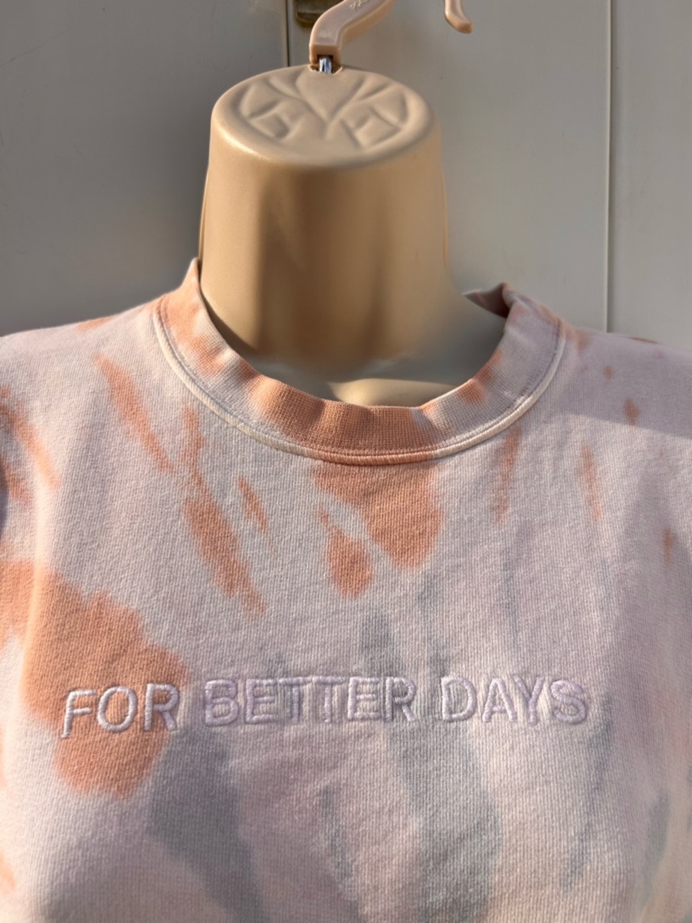 For Better Days Tie-Dye Pastel Crewneck Sweatshirt Organic Cotton | Size Medium